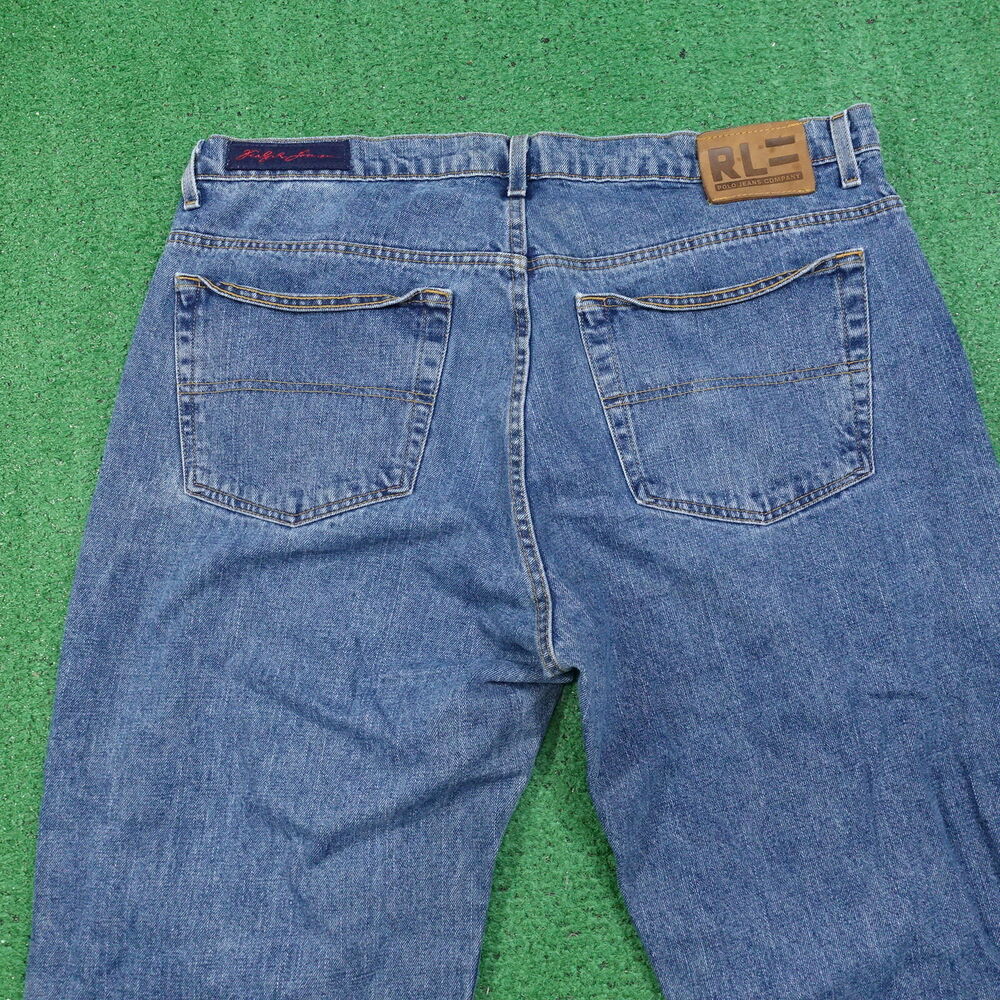 VINTAGE RALPH LAUREN POLO JEANS CO WIDE LEG BAGGY SKATER‎ JEANS MENS 38X30 - Picture 7 of 13